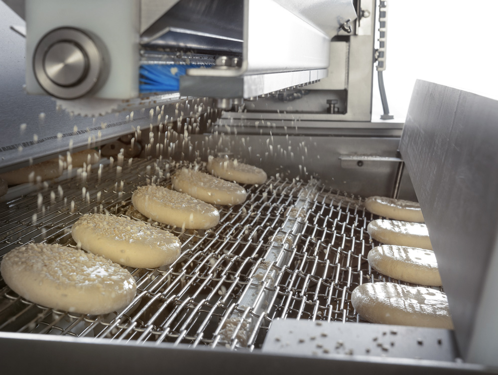 WP Soft Bun Streustation Bestreuung von WP Soft Buns in der Streustation